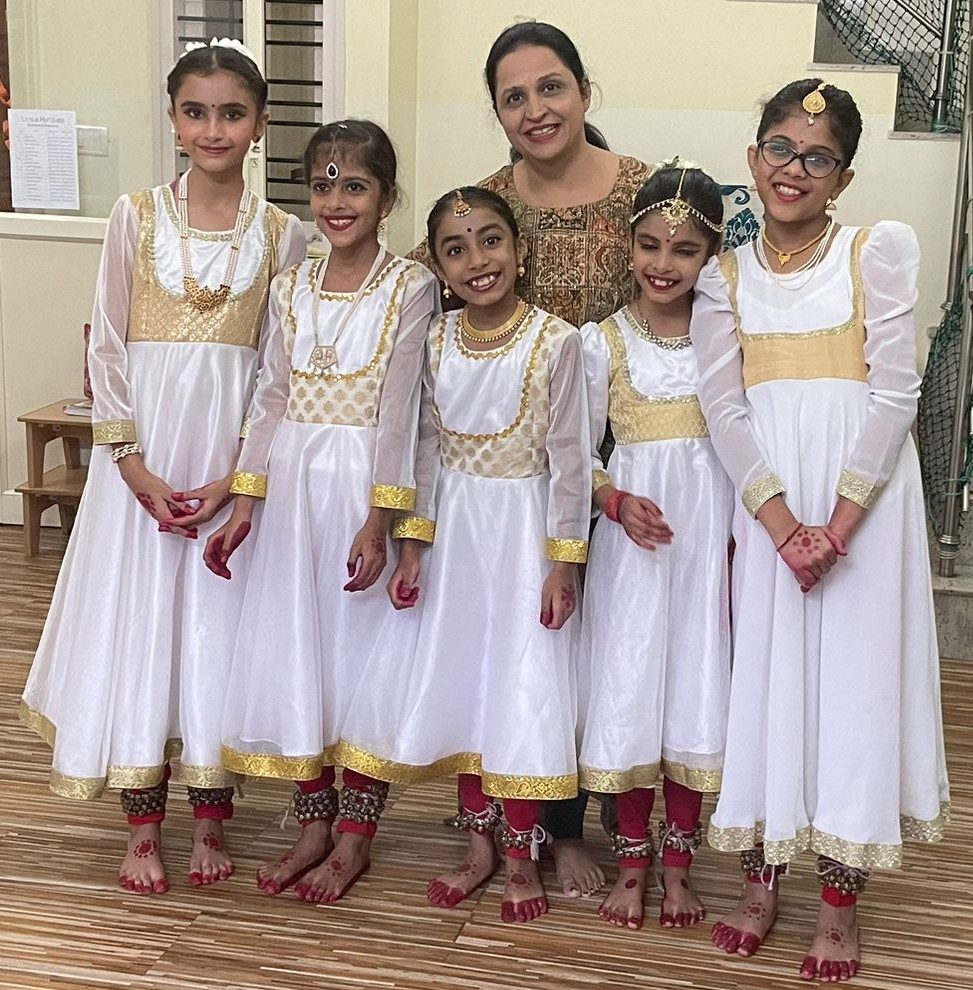 Junior Kathak students with Shalu, HSR Layout